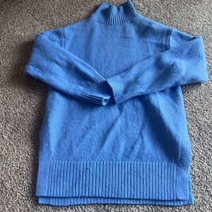 Blue Turtleneck Sweater